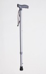 Трость опорная, арт. СТ-Т-03 металлическая раздвижная с упс серебро